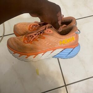 Hoka Vibrant Orange Athletic Shoes